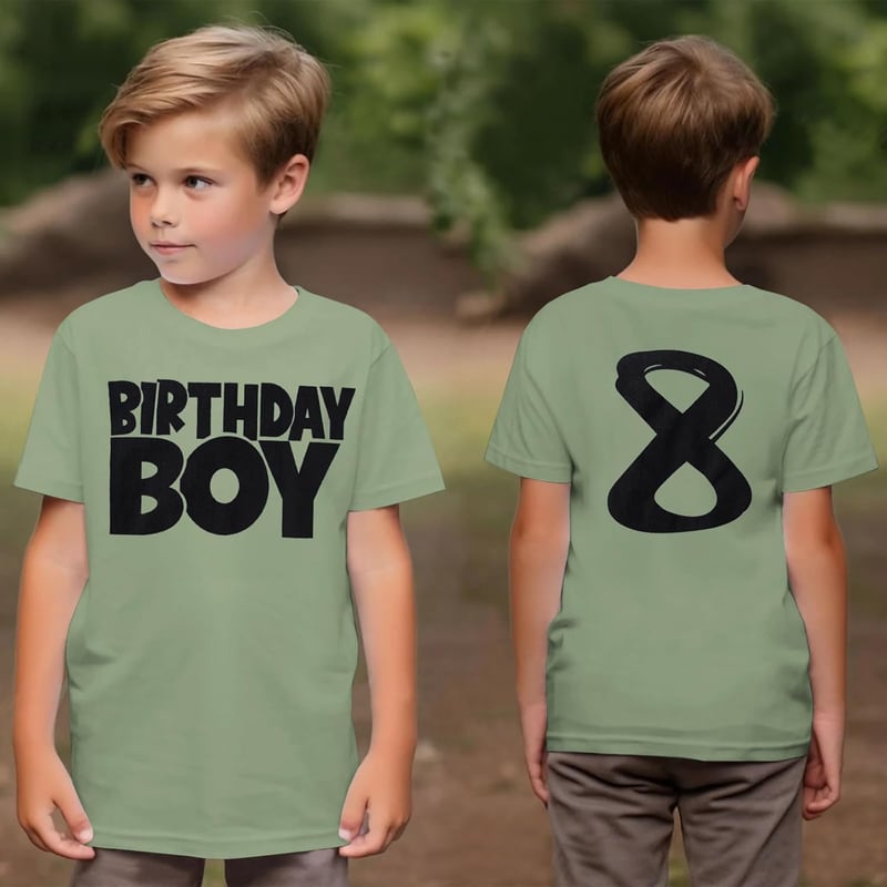 Boys' Birthday T-Shirt for Ages 1-10, Party Outfit