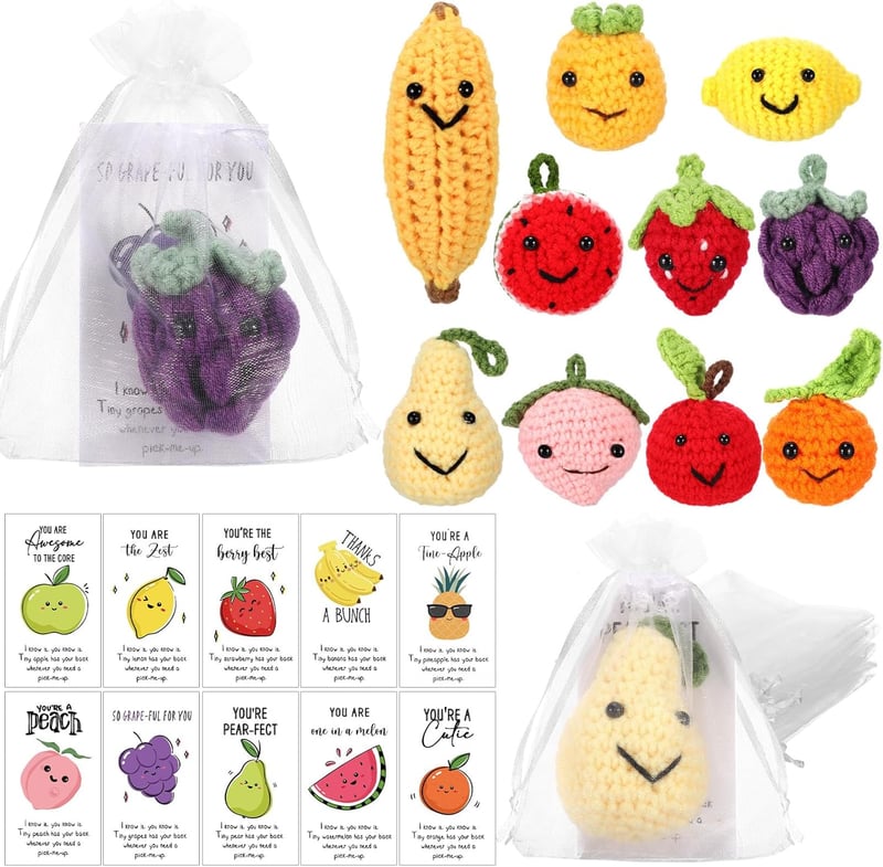 Valentine’s Day Inspirational Wool Knitted Fruit Gift Set