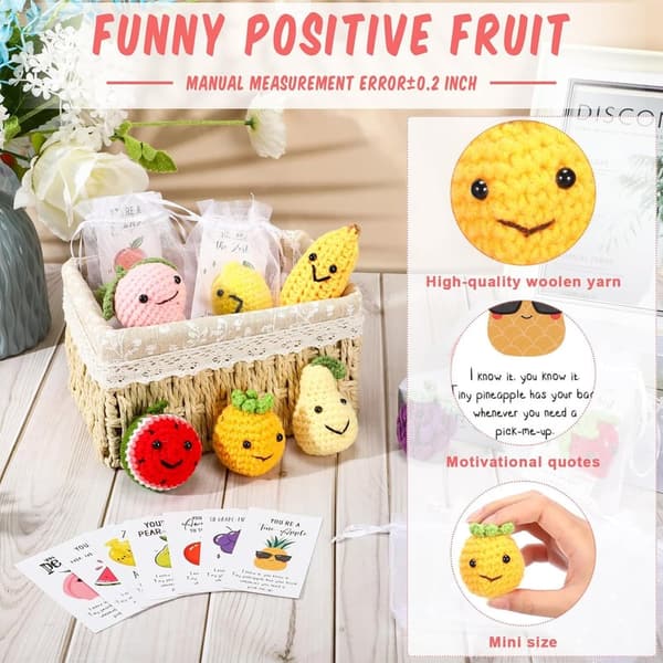 Valentine’s Day Inspirational Wool Knitted Fruit Gift Set