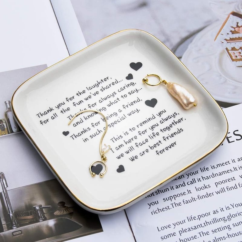 Friendship Quote Trinket Dish - Perfect Birthday Gift for Women