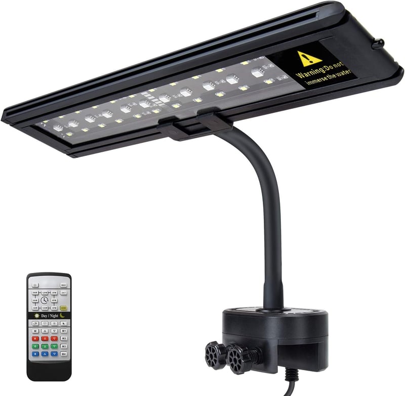 Aquarium LED Clip-On Light with Remote for Fish and Plants
