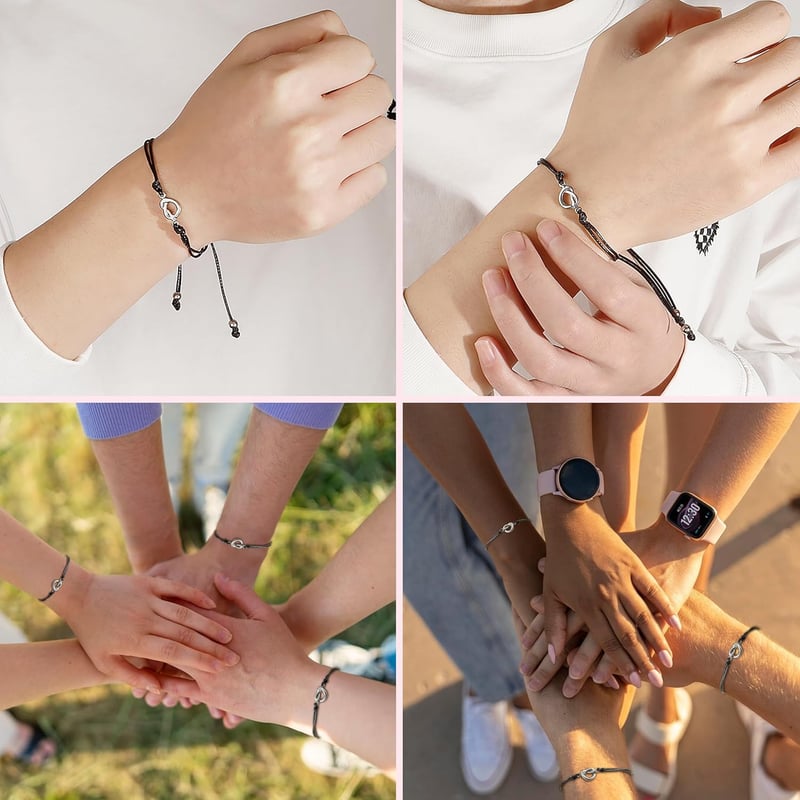 Matching Heart Bracelets Set - Handmade Friendship Gifts for Women