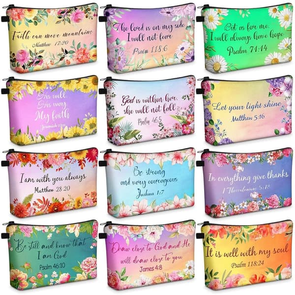 Mother's Day Inspirational Christian Makeup Bags for Women