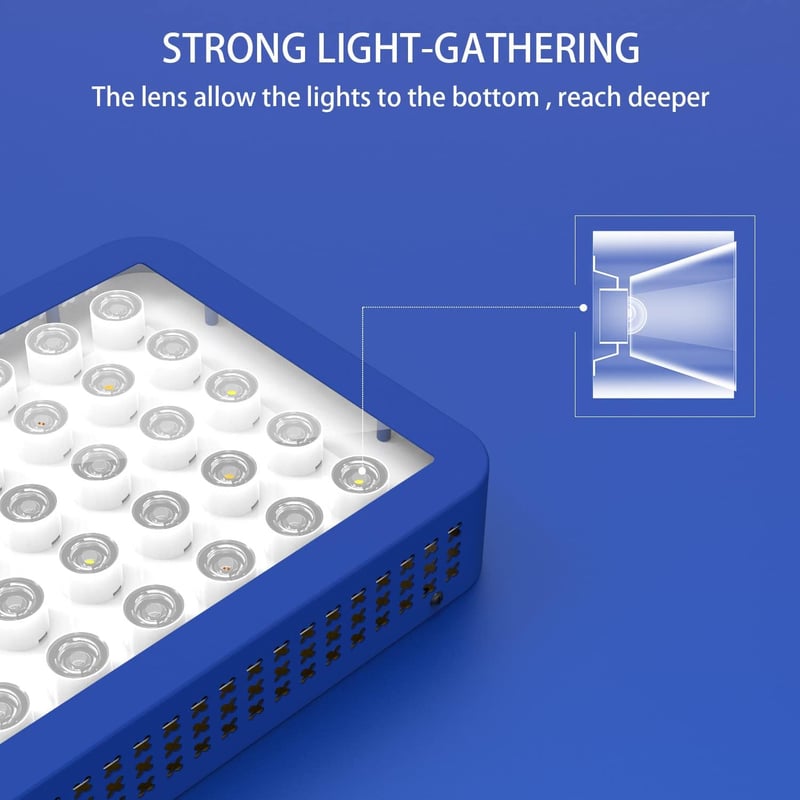 100W Full Spectrum LED Aquarium Light with Adjustable Brightness
