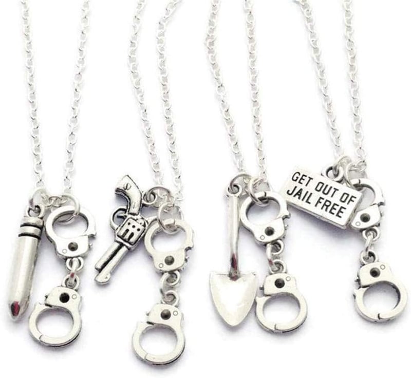 Best Friend Handcuff Necklaces - Friendship Graduation Gift Set
