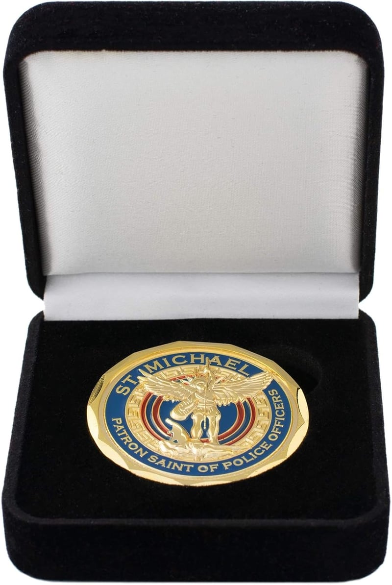 Police Officer Challenge Coin - Saint Michael Gift Box