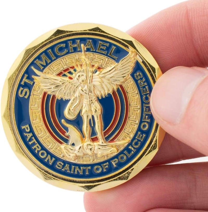 Police Officer Challenge Coin - Saint Michael Gift Box