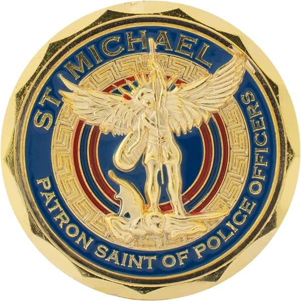 Police Officer Challenge Coin - Saint Michael Gift Box