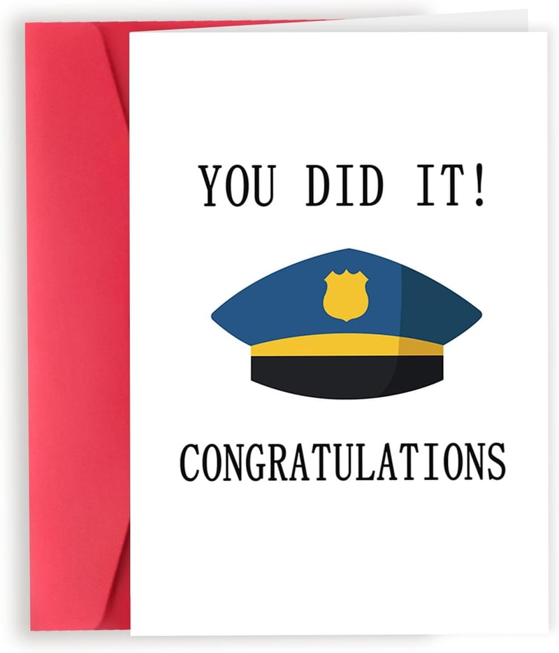Police Academy Graduation Card for Him or Her