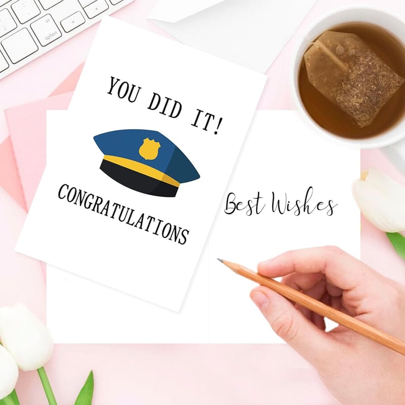 Police Academy Graduation Card for Him or Her