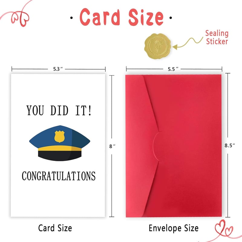 Police Academy Graduation Card for Him or Her