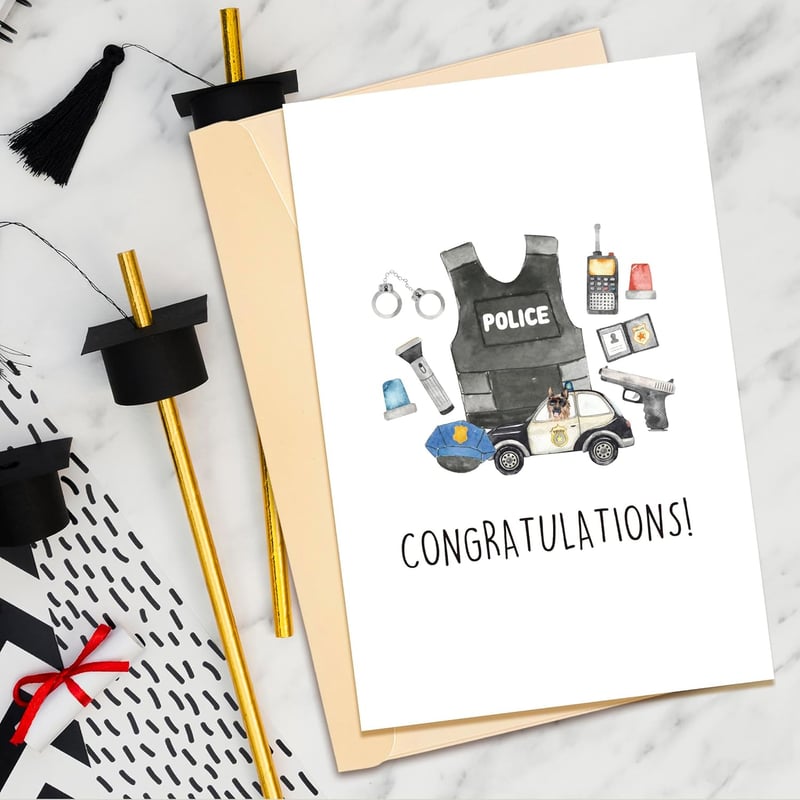Police Academy Graduation Congratulations Card
