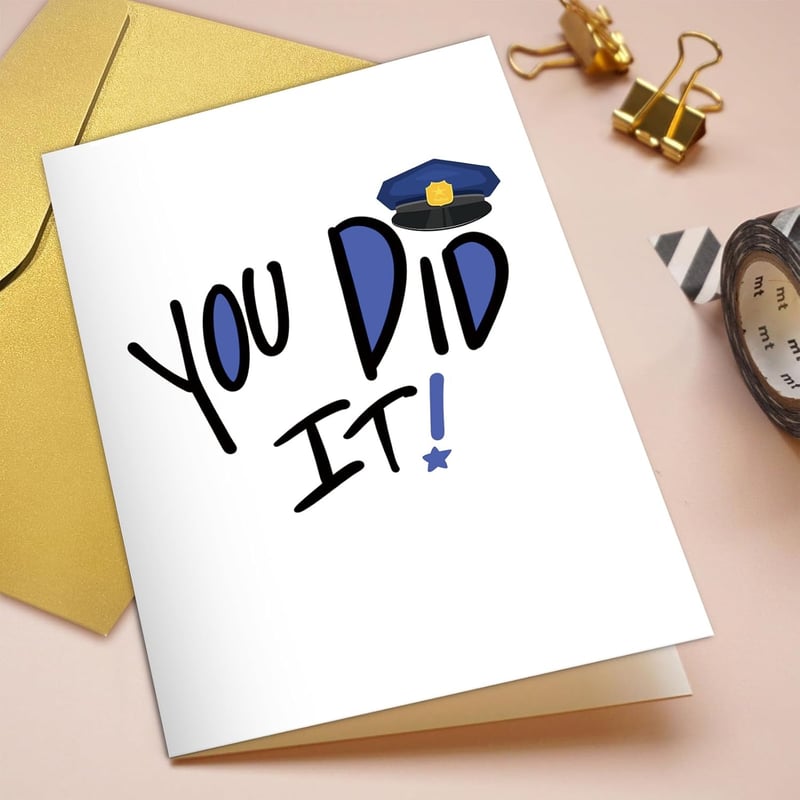Police Academy Graduation Card - Congratulations Officer!