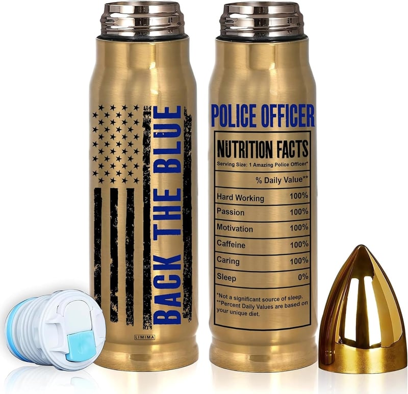 Police Officer Gifts – 17oz Tumbler for Men, Thin Blue Line