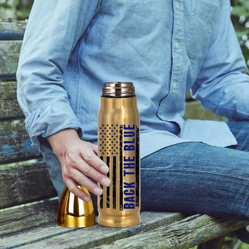 Police Officer Gifts – 17oz Tumbler for Men, Thin Blue Line