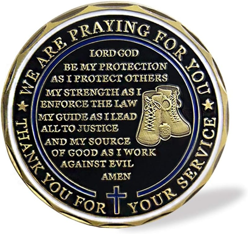 Police Prayer Challenge Coin - Saint Michael Thank You Gift