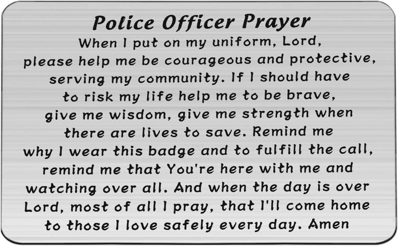 Thin Blue Line Wallet Card for Police Academy Graduation