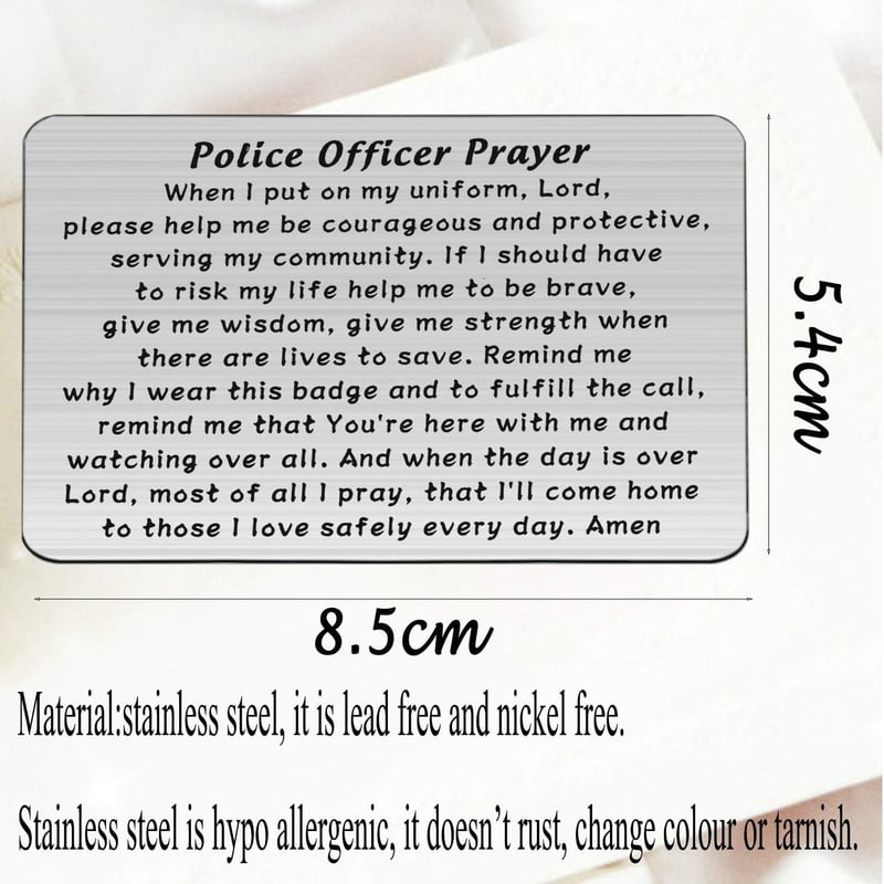 Thin Blue Line Wallet Card for Police Academy Graduation