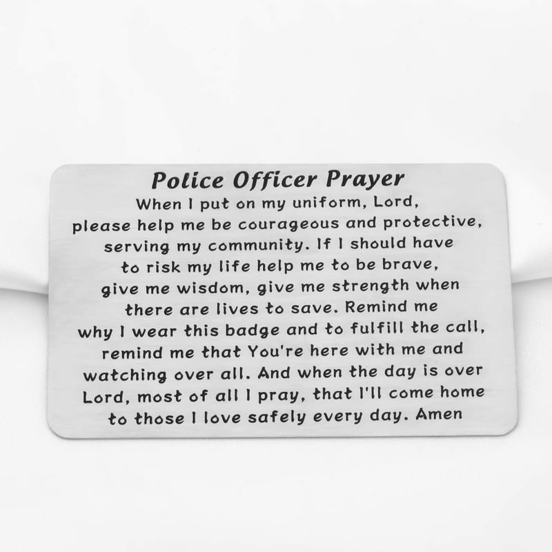 Thin Blue Line Wallet Card for Police Academy Graduation