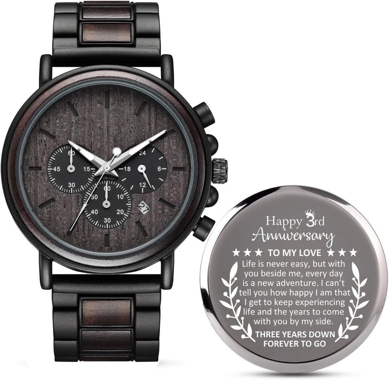3rd Anniversary Leather Keepsake for Him