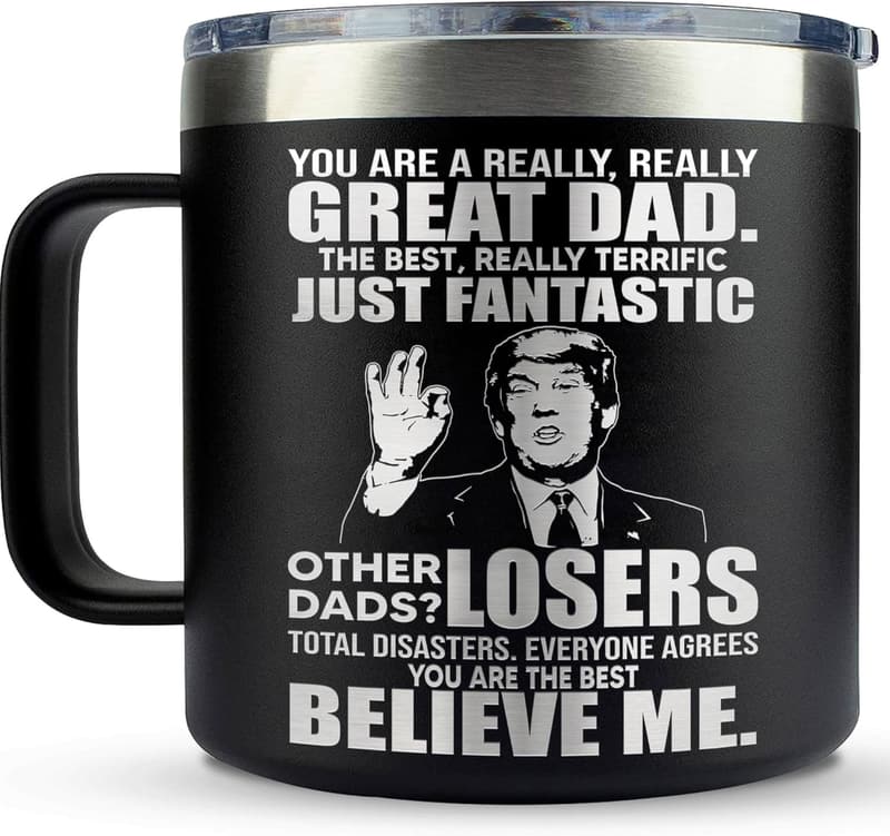 Father's Day Coffee Mug for Dad - 14 oz Best Dad Ever Gift