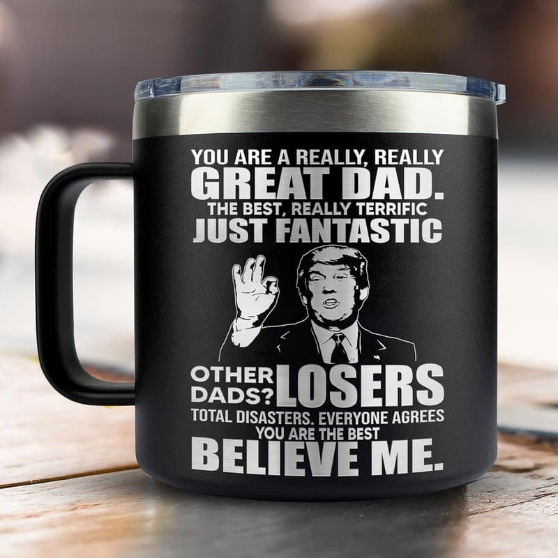 Father's Day Coffee Mug for Dad - 14 oz Best Dad Ever Gift