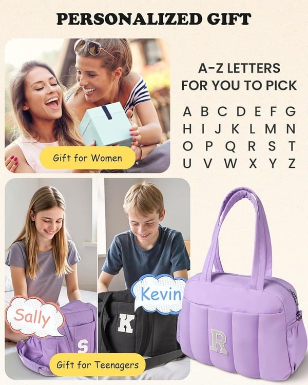Personalized Monogram Duffel Bag for Teen Girls