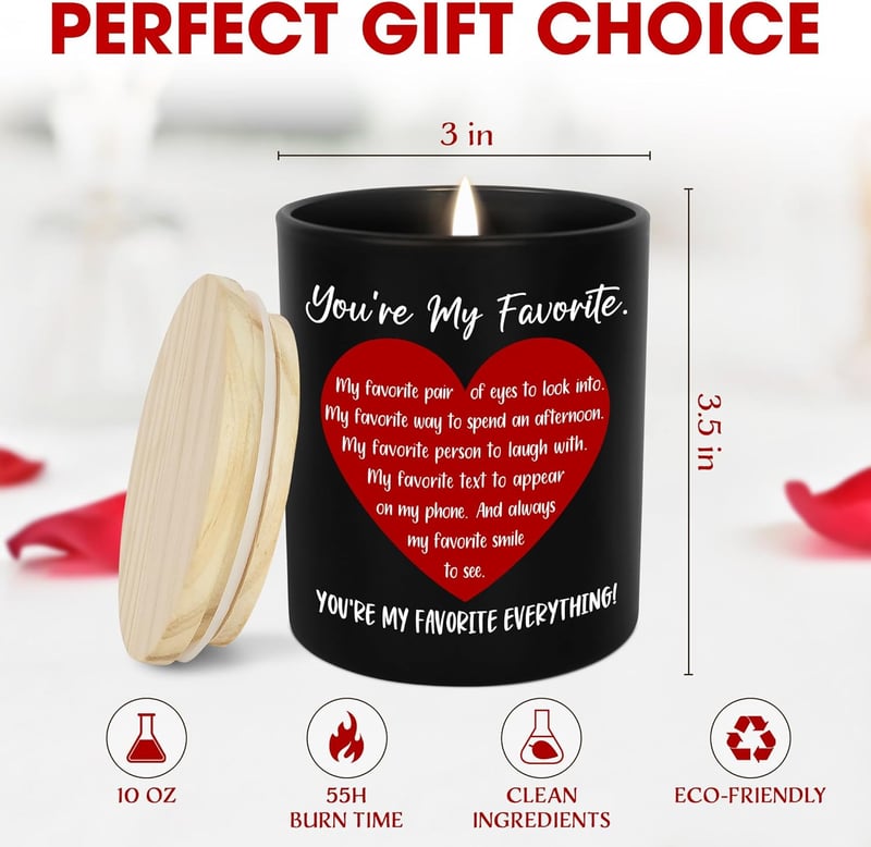 Wedding Anniversary Candle - Vanilla Lavender, 10 oz, Gifts for Couples