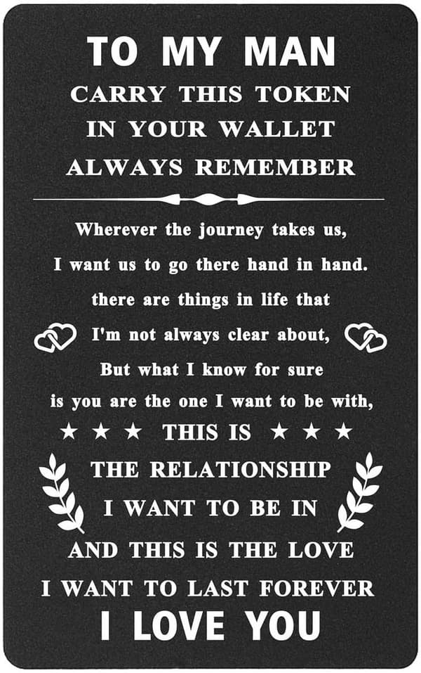 Valentine's Day Wallet Insert for Him - Love You Gift