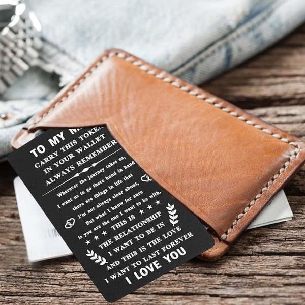 Valentine's Day Wallet Insert for Him - Love You Gift