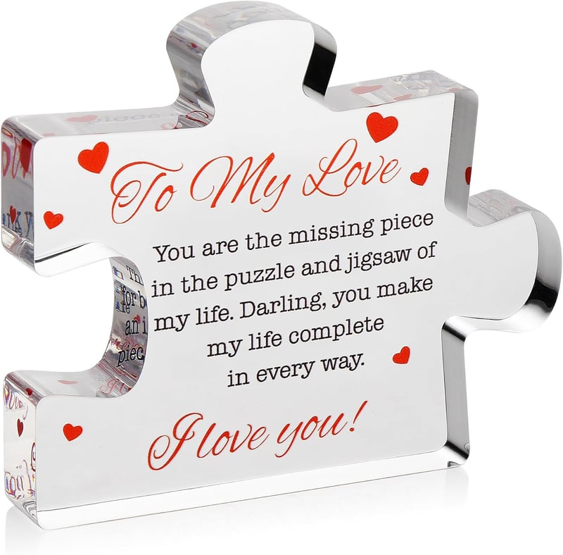 I Love You Acrylic Block Puzzle - Romantic Gift for Couples