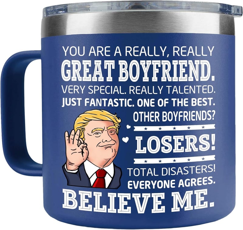 Great Boyfriend Tumbler Mug - 14 oz - Perfect Father's Day Gift