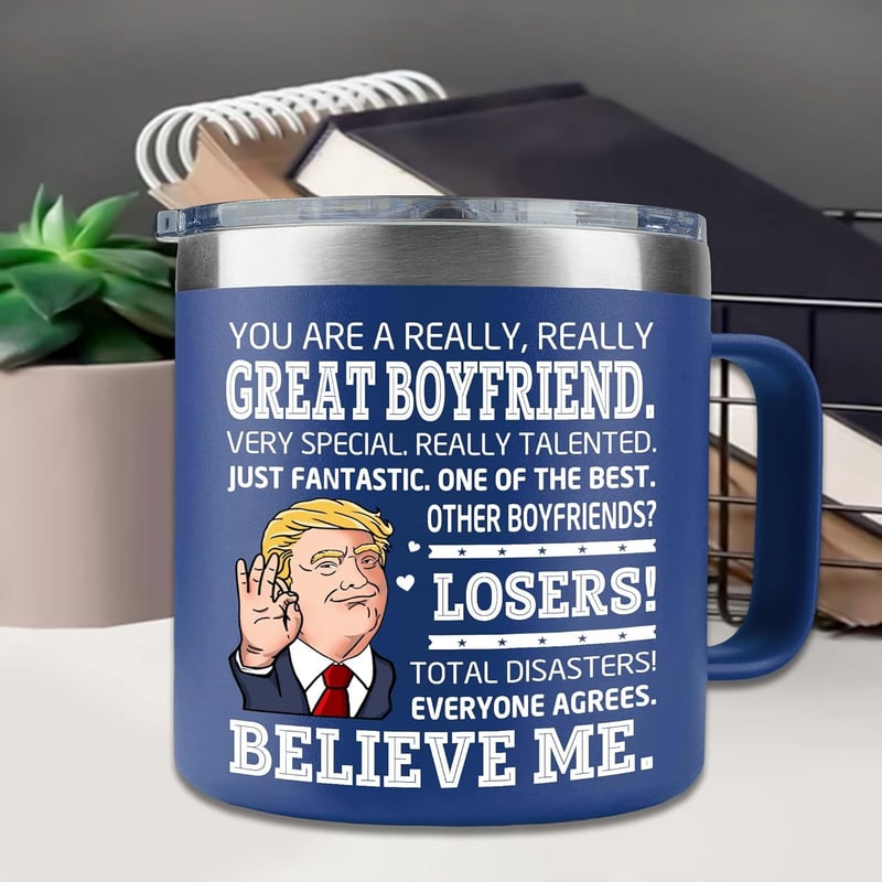 Great Boyfriend Tumbler Mug - 14 oz - Perfect Father's Day Gift