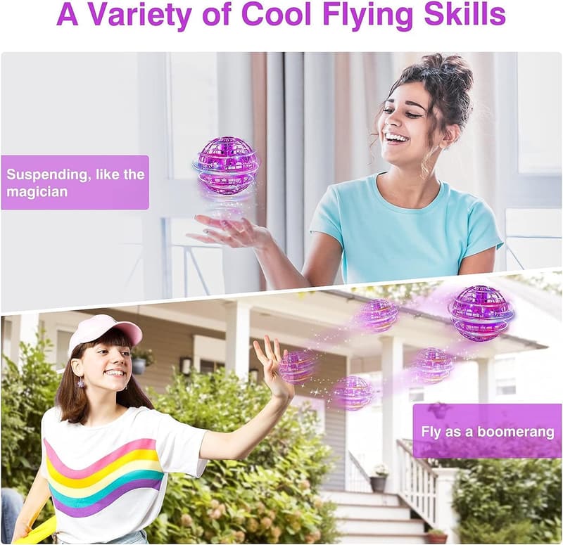 Flying Orb Ball Toy - Hand Controlled Boomerang Spinner for Kids