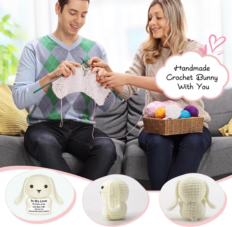 Cute Handmade Crochet Bunny for Couples' Birthdays