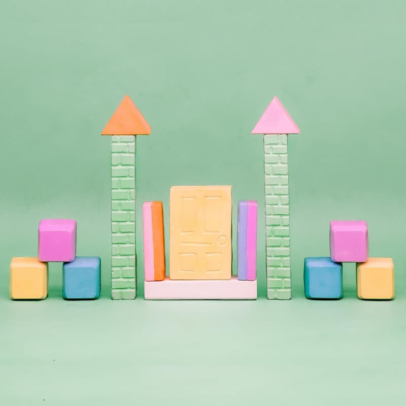 Handmade Sidewalk Chalk Building Blocks for Kids