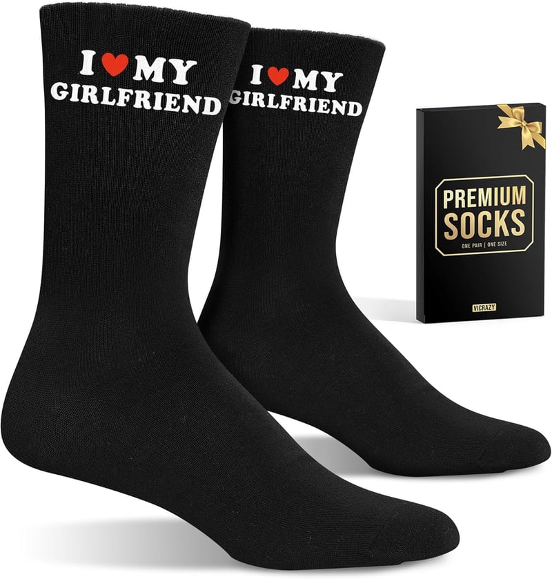 Valentine's Day Boyfriend Socks - Funny Gift for Couples