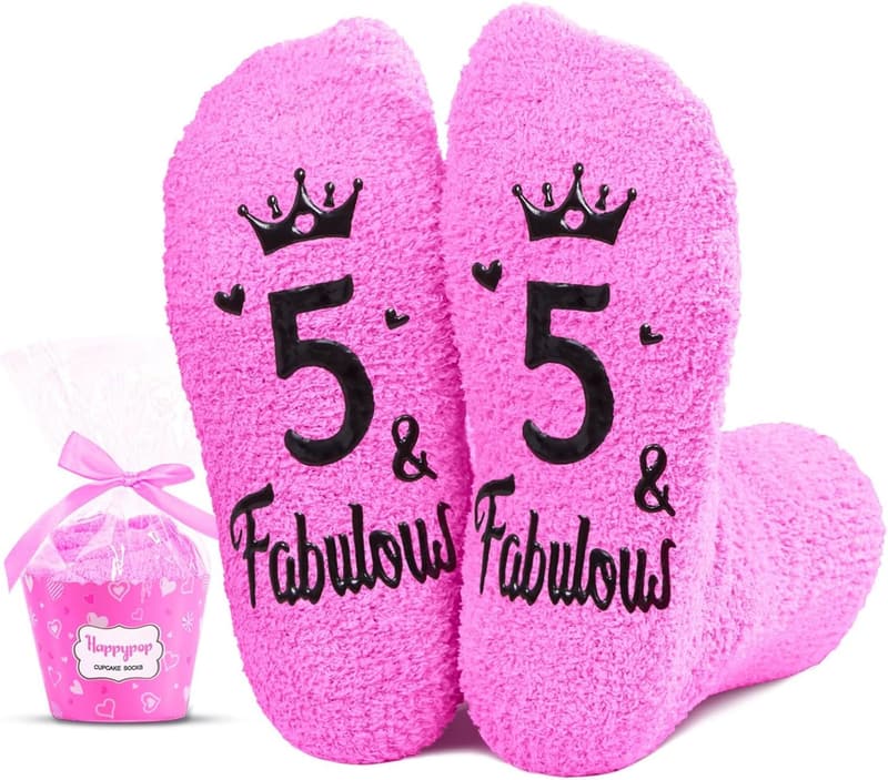 5th Birthday Gift - Toddler Socks for Boys & Girls