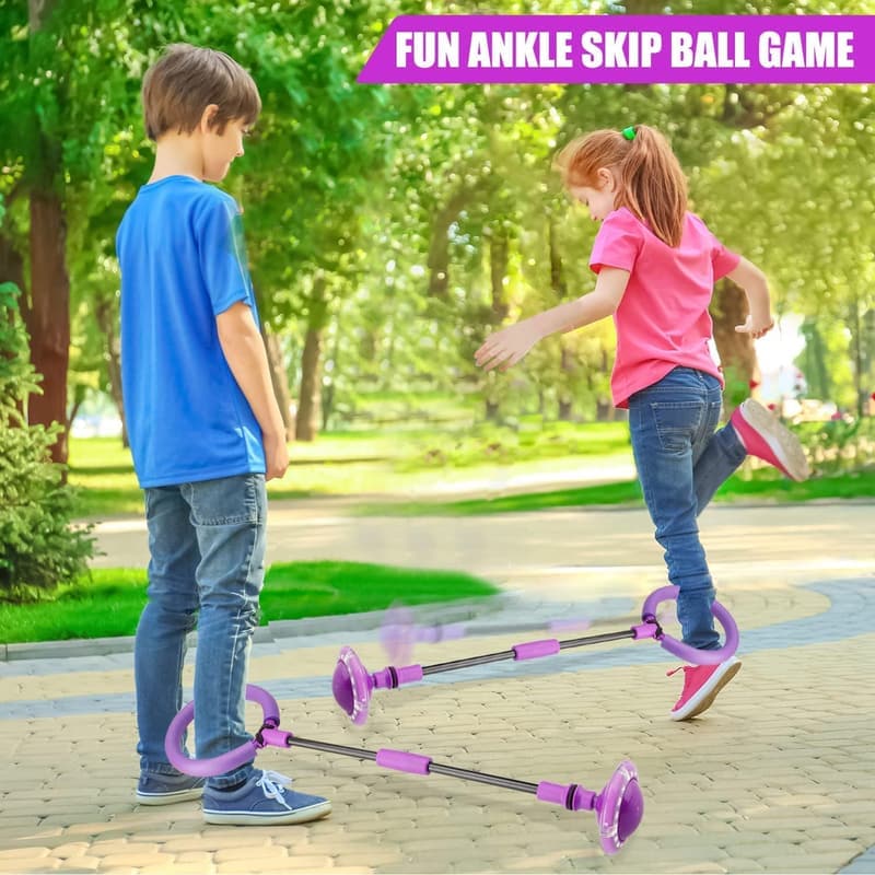 Foldable Flash Wheel Skip Ball - Outdoor Toy for Kids Age 5-10