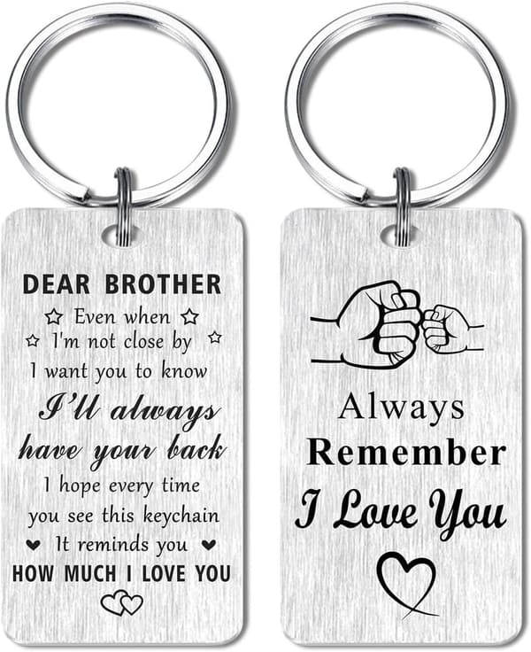 Brother Keychain Gift for Father's Day - I Love You Always