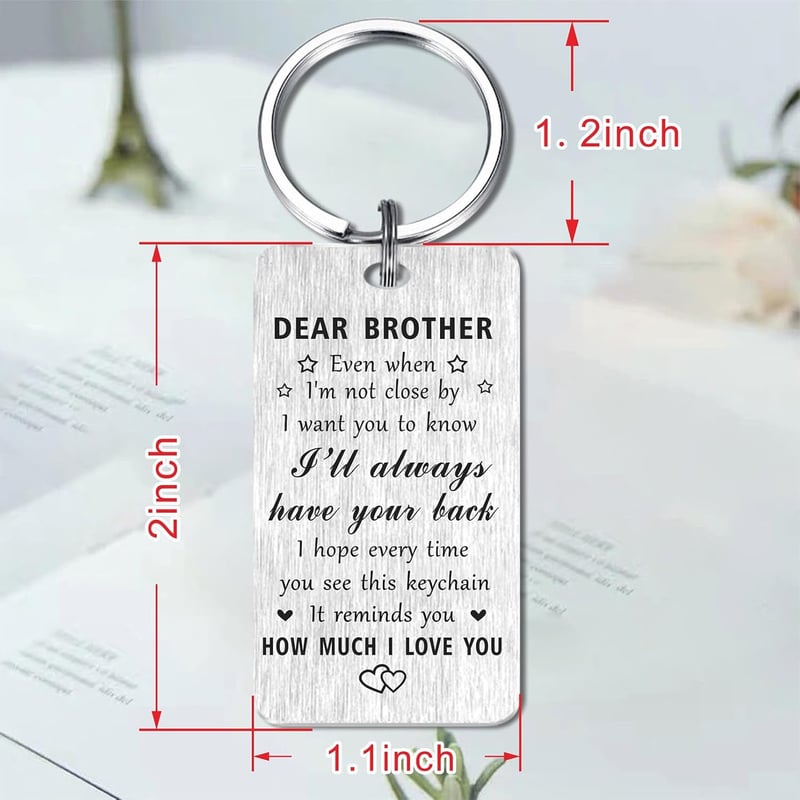 Brother Keychain Gift for Father's Day - I Love You Always