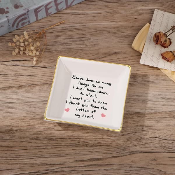 Employee Appreciation Ceramic Trinket Tray for Women