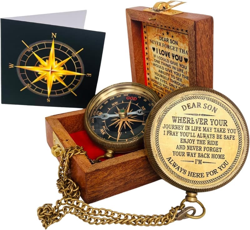 Engraved Compass Gift for Employees - 