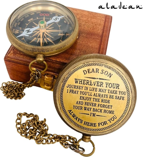 Engraved Compass Gift for Employees - 