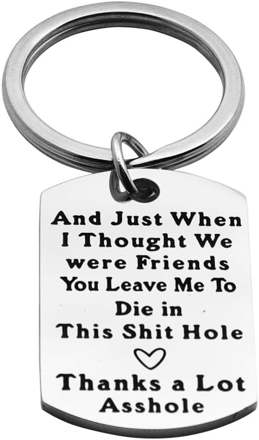 Coworker Farewell Gift - Funny Keychain for New Job/Retirement