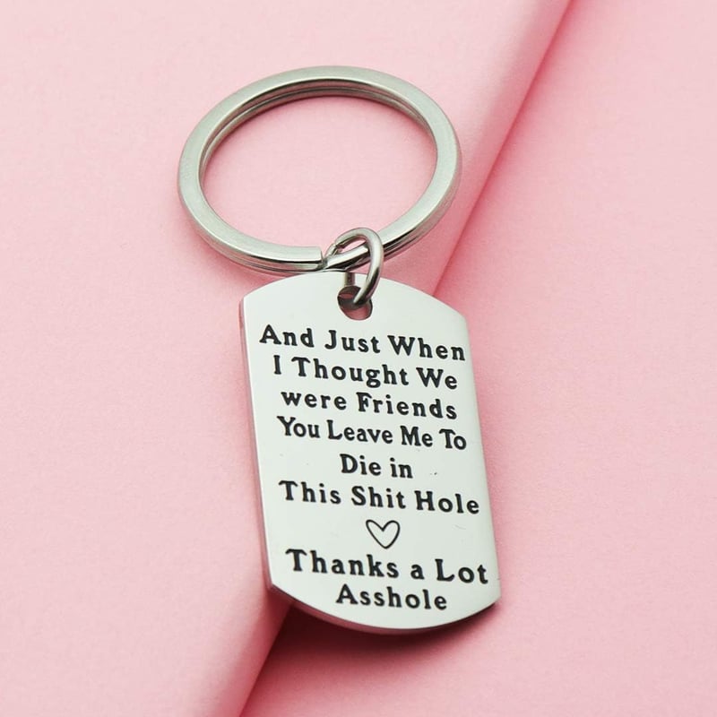 Coworker Farewell Gift - Funny Keychain for New Job/Retirement