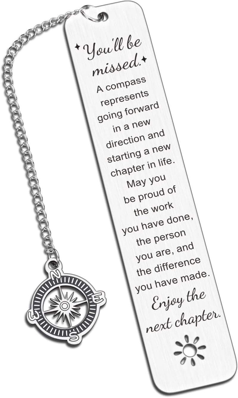 Farewell Compass Bookmark for Coworkers and Friends