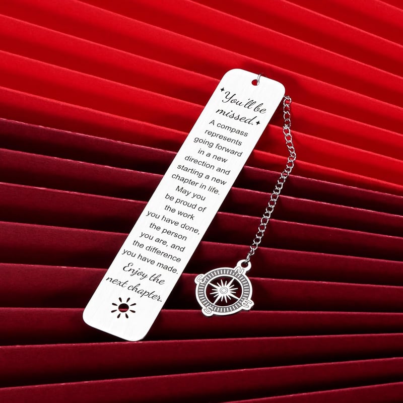 Farewell Compass Bookmark for Coworkers and Friends