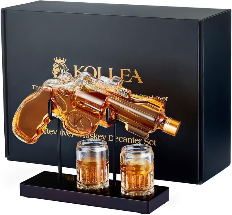 Whiskey Decanter Set with Shot Glass – Perfect Gift for Dad