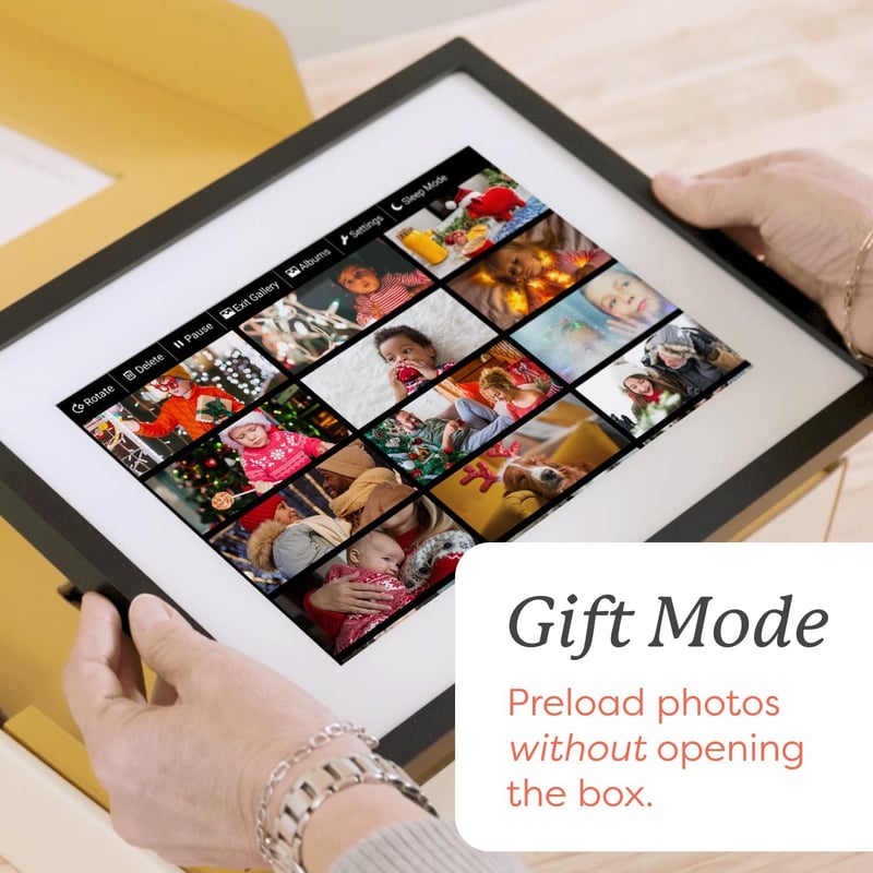 WiFi Digital Photo Frame with Touch Screen - 10 Inch Black
